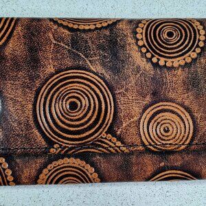 Women’s Hasans Tooled Faux Leather Wallet Concentric Circles